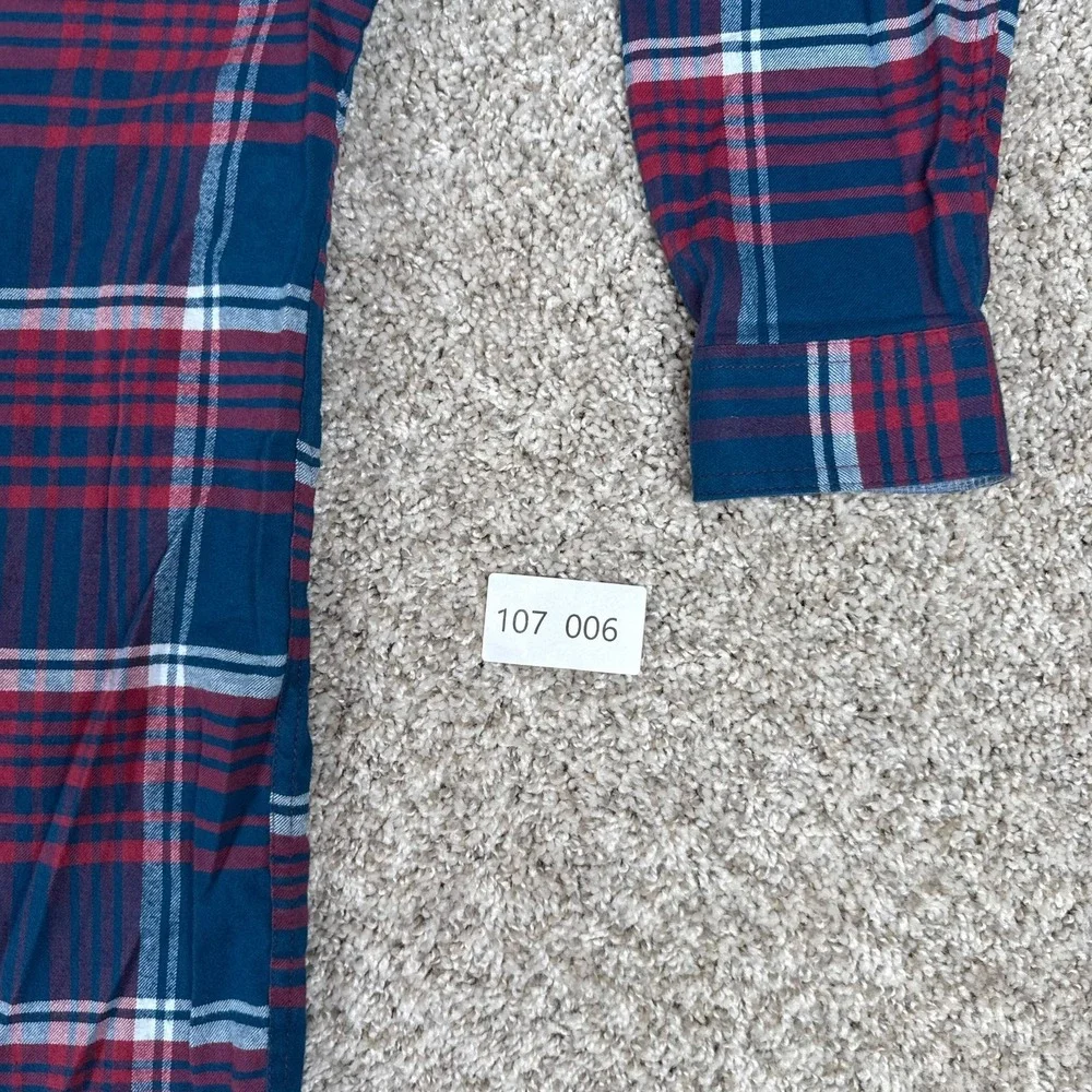 Orvis Shirt Mens M Blue Red Plaid Flat Creek Tech Flannel Long Sleeve Button Up - Picture 14 of 14